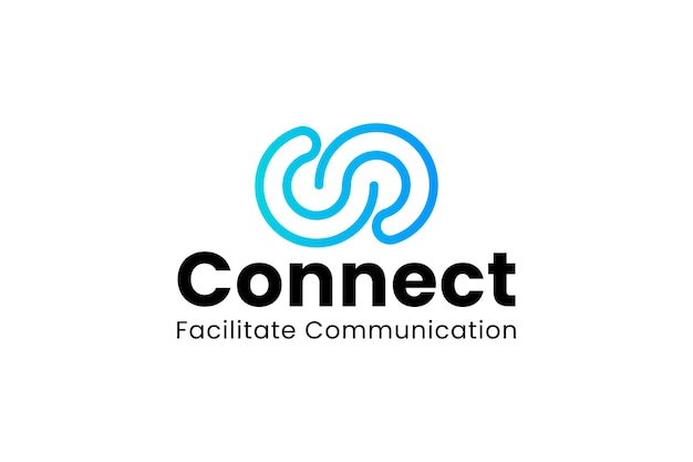 Ilustración del icono del vector de conexión del logotipo
