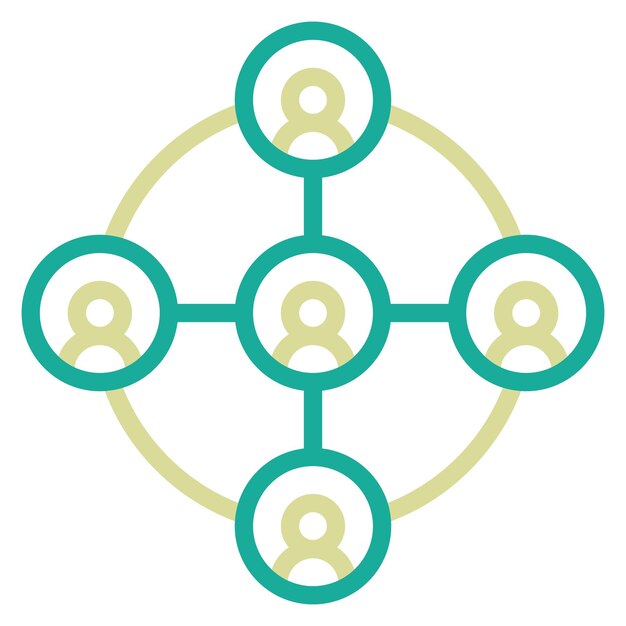 Ilustración del icono del vector de conexión del usuario del conjunto de iconos de alojamiento web