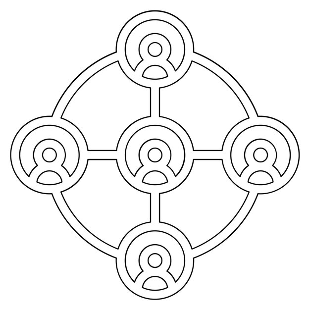 Ilustración del icono del vector de conexión del usuario del conjunto de iconos de alojamiento web