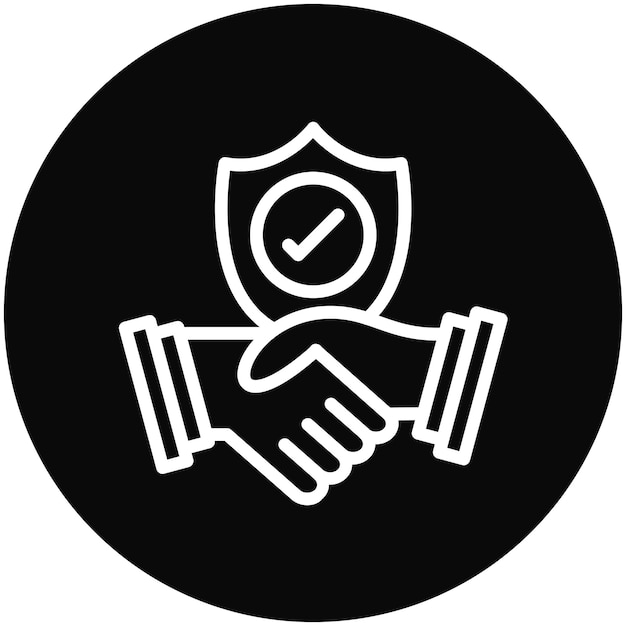 Ilustración del icono del vector de confianza del conjunto de iconos de Generation Gap