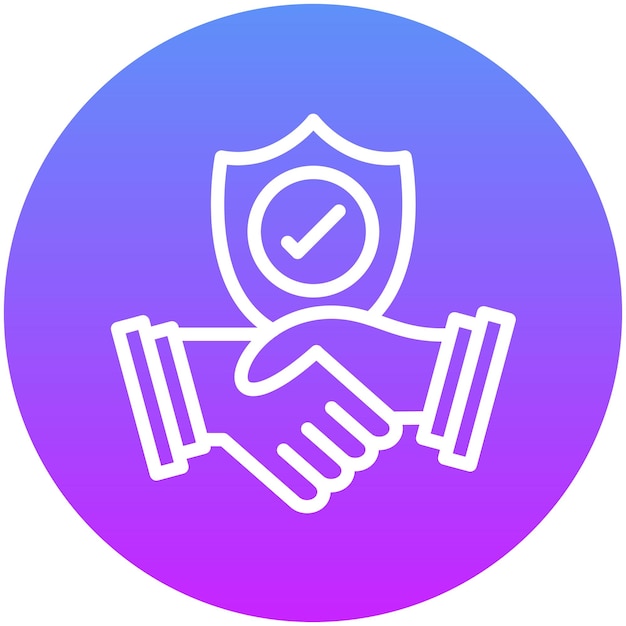 Ilustración del icono del vector de confianza del conjunto de iconos de Generation Gap