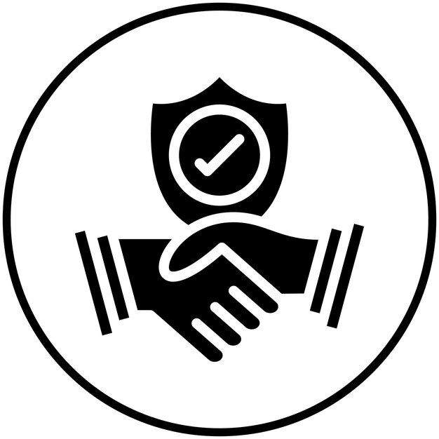 Ilustración del icono del vector de confianza del conjunto de iconos de Generation Gap