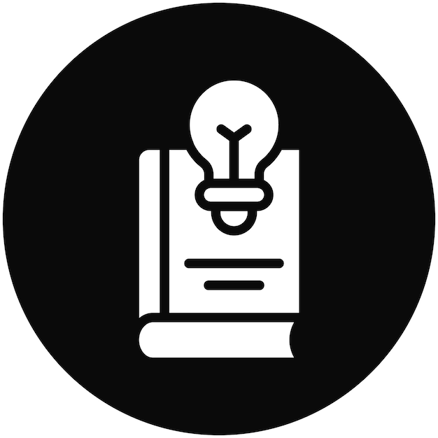 Ilustración del icono del vector de conocimiento del conjunto de iconos de literatura