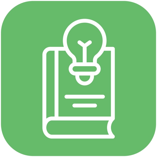 Ilustración del icono del vector de conocimiento del conjunto de iconos de literatura