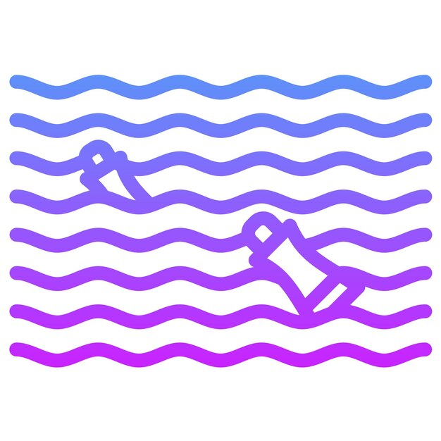 Ilustración del icono del vector de contaminación del agua del conjunto de iconos de desastres naturales