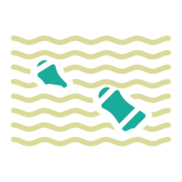 Ilustración del icono del vector de contaminación del agua del conjunto de iconos de desastres naturales