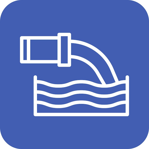 Ilustración del icono del vector de contaminación por petróleo del conjunto de iconos de la industria de la gasolina