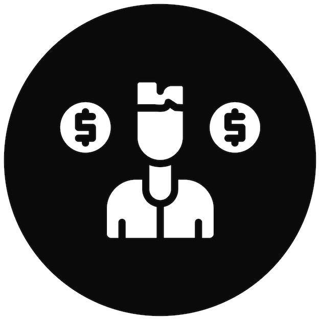 Ilustración del icono del vector de contrato sucio del conjunto de iconos de corrupción