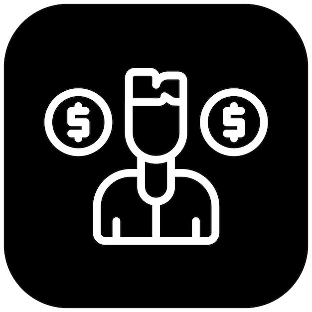 Ilustración del icono del vector de contrato sucio del conjunto de iconos de corrupción