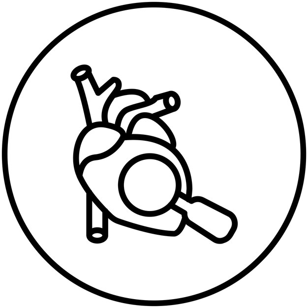 Ilustración del icono del vector de control de órganos del conjunto de iconos de control de salud
