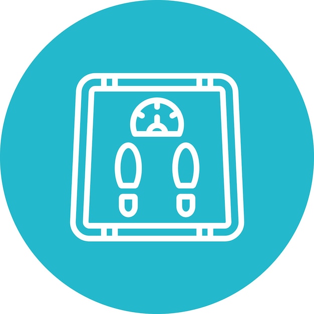 Ilustración del icono del vector de control de peso del conjunto de iconos de control de salud
