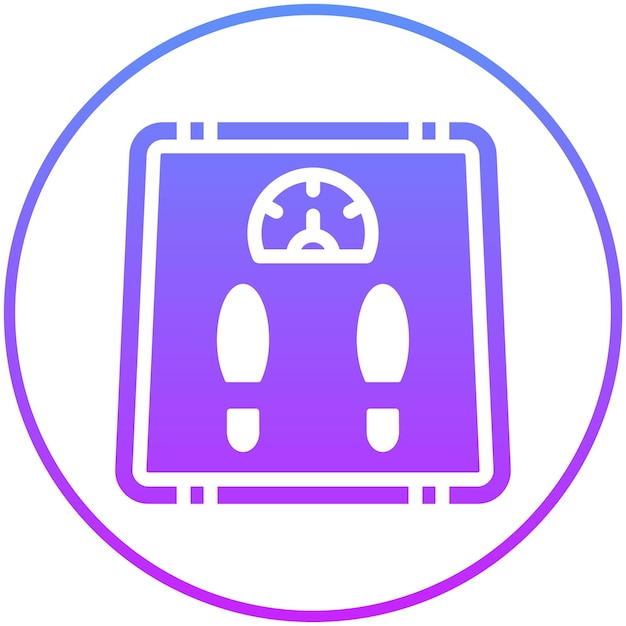 Ilustración del icono del vector de control de peso del conjunto de iconos de control de salud