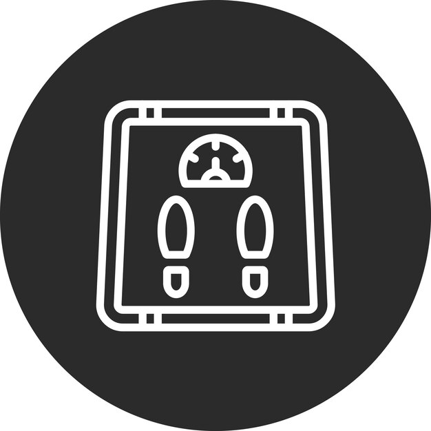 Ilustración del icono del vector de control de peso del conjunto de iconos de control de salud