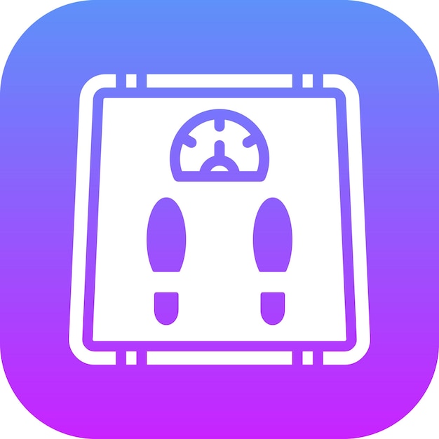 Ilustración del icono del vector de control de peso del conjunto de iconos de control de salud