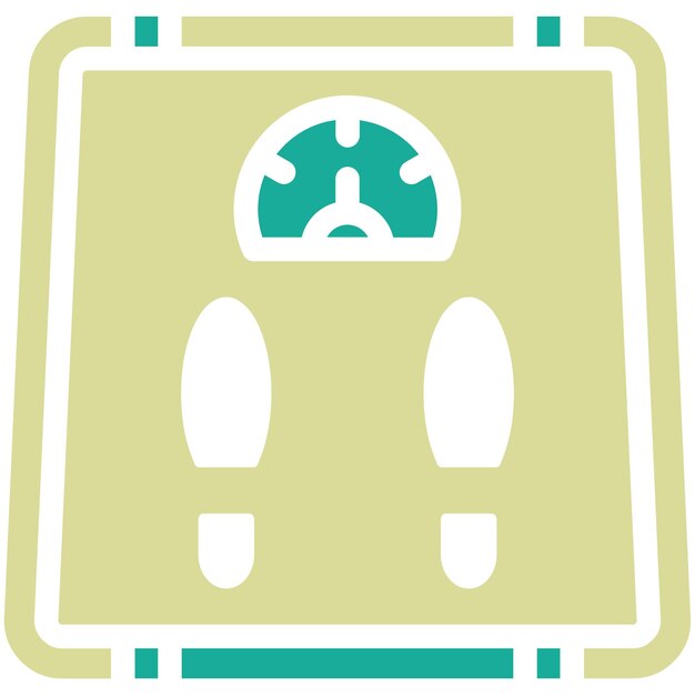 Ilustración del icono del vector de control de peso del conjunto de iconos de control de salud
