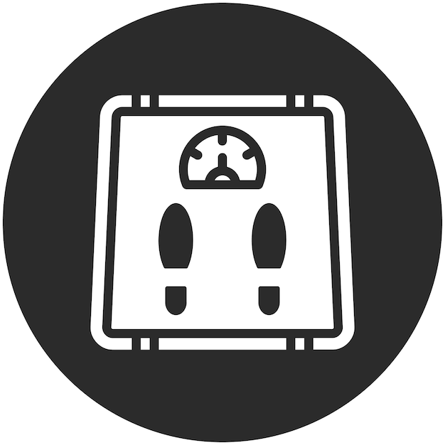 Ilustración del icono del vector de control de peso del conjunto de iconos de control de salud
