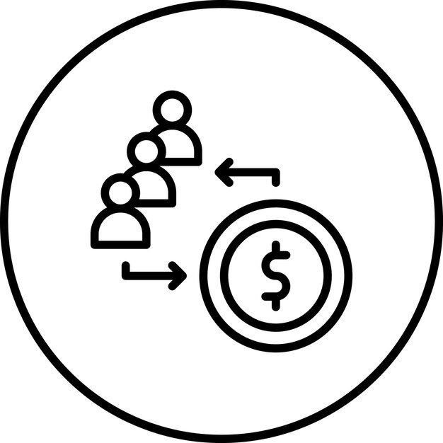 Ilustración del icono del vector de conversión del conjunto de iconos de inmigración
