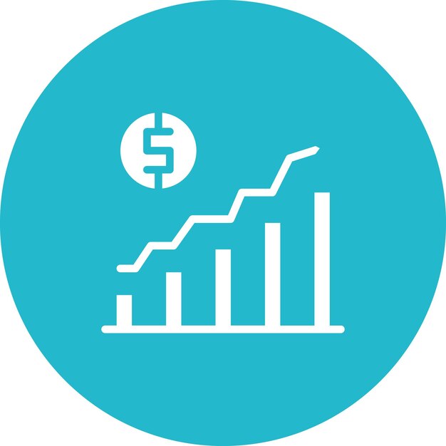 Ilustración del icono del vector de crecimiento de la economía del conjunto de iconos de inicio de negocios
