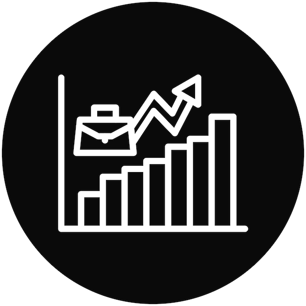 Ilustración del icono del vector de crecimiento empresarial del conjunto de iconos de formación empresarial