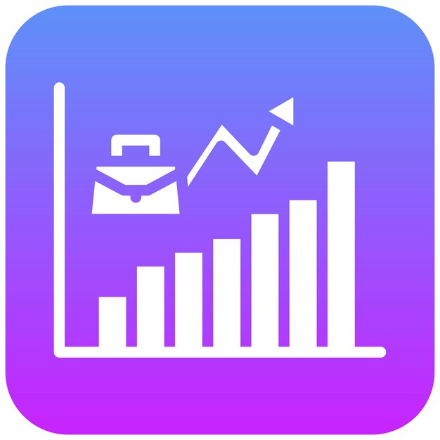 Ilustración del icono del vector de crecimiento empresarial del conjunto de iconos de formación empresarial