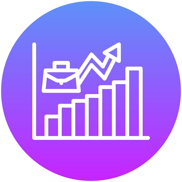Ilustración del icono del vector de crecimiento empresarial del conjunto de iconos de formación empresarial