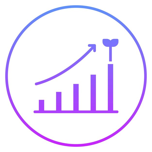 Ilustración del icono del vector de crecimiento de negocios del icono de inicio de negocios