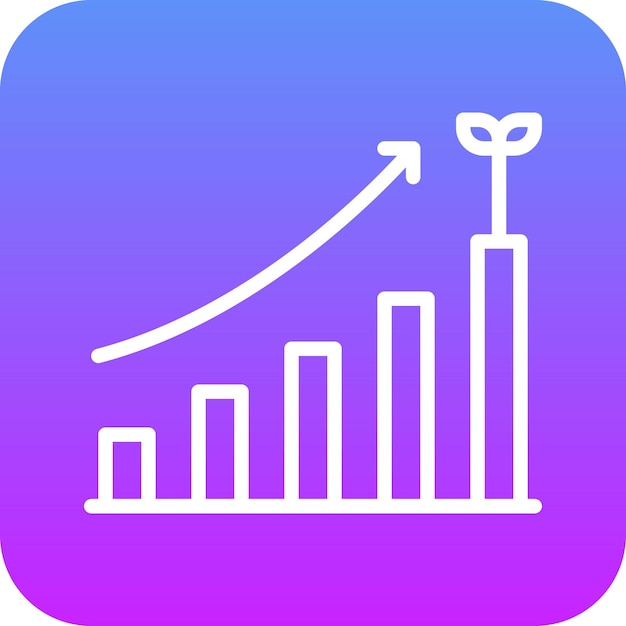 Ilustración del icono del vector de crecimiento de negocios del icono de inicio de negocios
