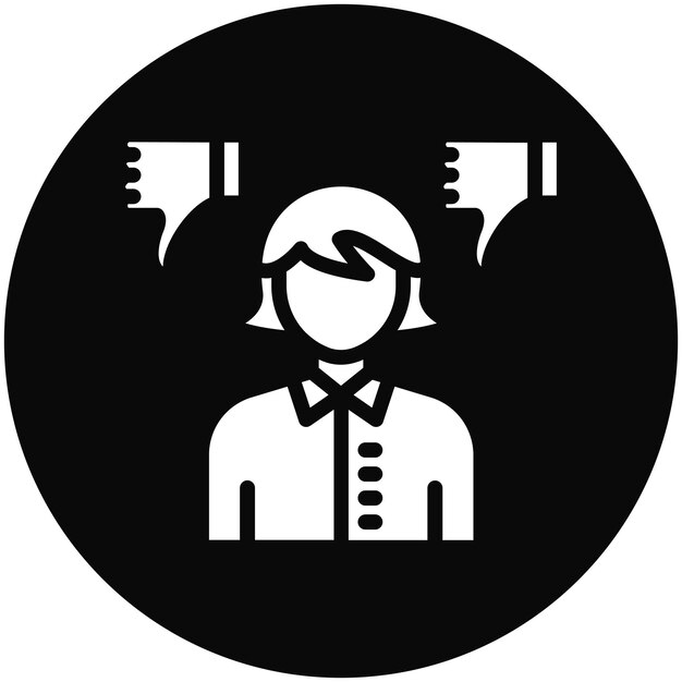 Ilustración del icono del vector de crítica del conjunto de iconos de logros