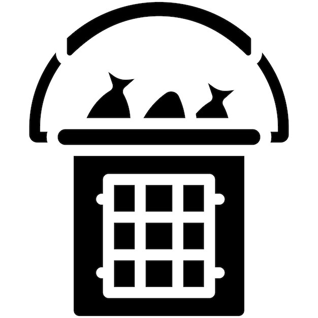 Ilustración del icono del vector de cubo de cebo del conjunto de iconos de pesca