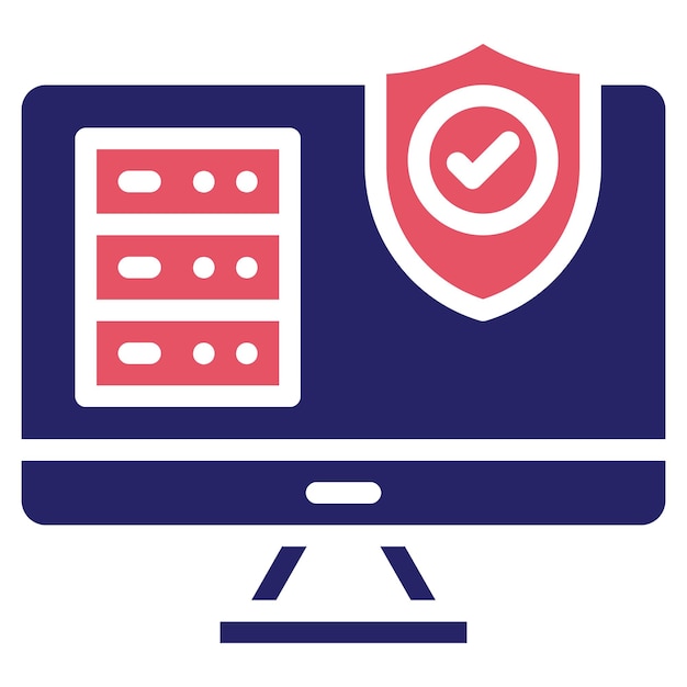 Ilustración del icono de vector de datos de la protección y el conjunto de iconos de seguridad