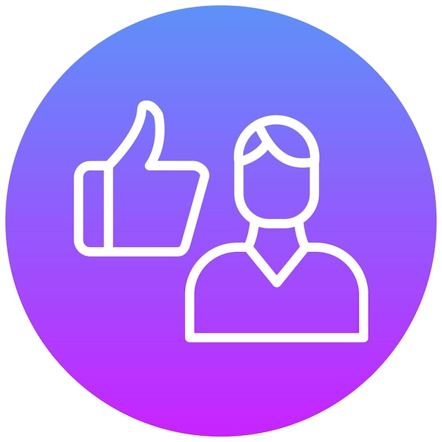 Ilustración del icono del vector de dependencia del conjunto de iconos de liderazgo