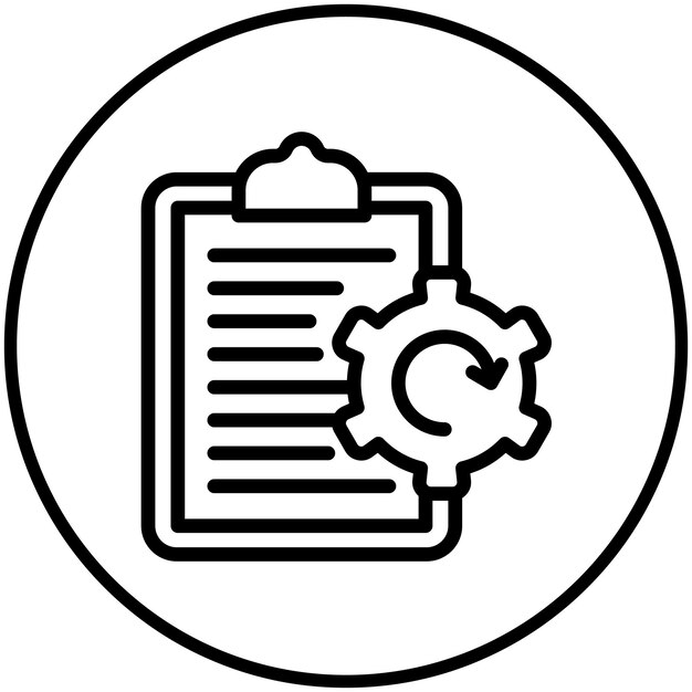 Ilustración del icono del vector de despliegue de políticas del conjunto de iconos de recursos humanos