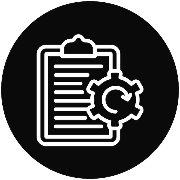 Ilustración del icono del vector de despliegue de políticas del conjunto de iconos de recursos humanos