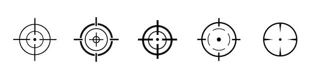 Ilustración de icono de vector de destino Conjunto de icono de destino