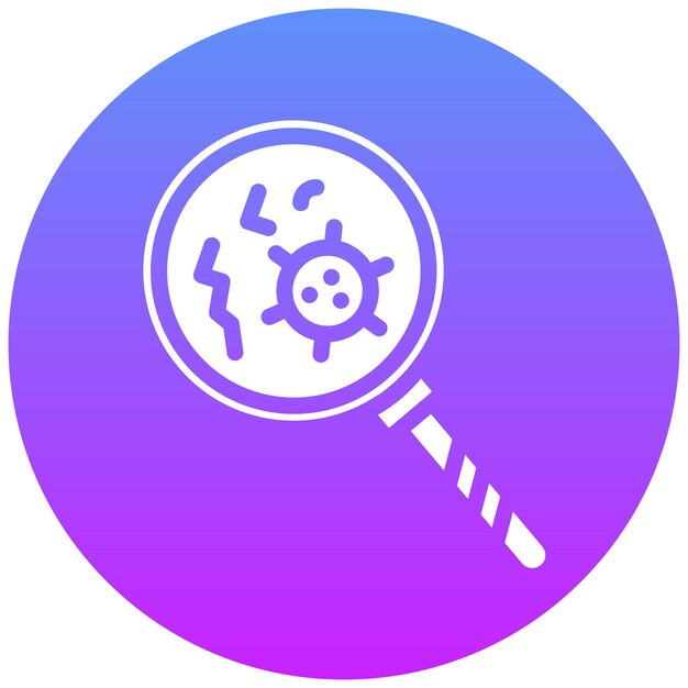 Ilustración del icono del vector de detección de patógenos del conjunto de iconos de enfermedades infecciosas