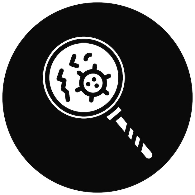Ilustración del icono del vector de detección de patógenos del conjunto de iconos de enfermedades infecciosas