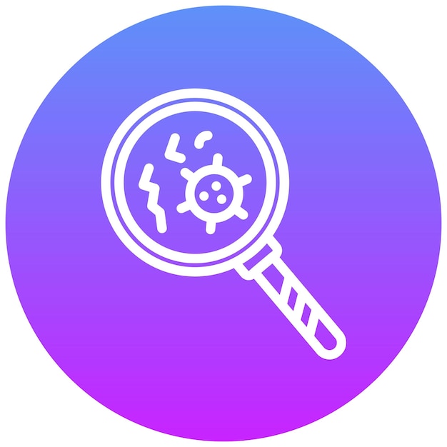 Ilustración del icono del vector de detección de patógenos del conjunto de iconos de enfermedades infecciosas