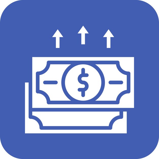 Ilustración del icono del vector de devolución del conjunto de iconos de contabilidad