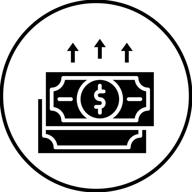 Ilustración del icono del vector de devolución del conjunto de iconos de contabilidad