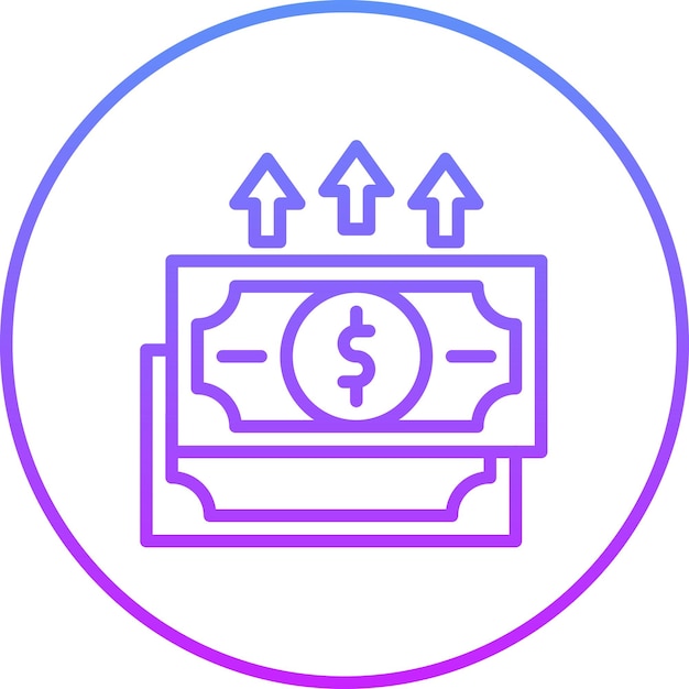 Ilustración del icono del vector de devolución del conjunto de iconos de contabilidad