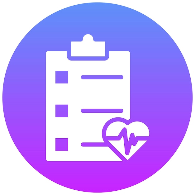 Ilustración del icono del vector de diagnóstico del conjunto de iconos de la farmacia