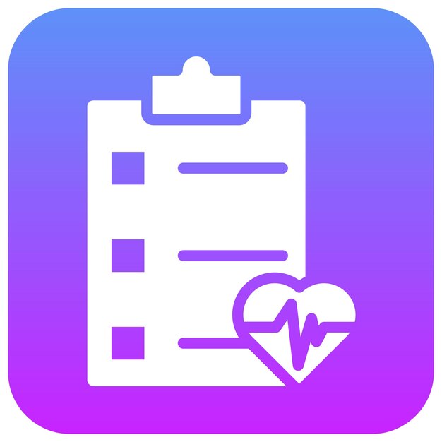 Ilustración del icono del vector de diagnóstico del conjunto de iconos de la farmacia