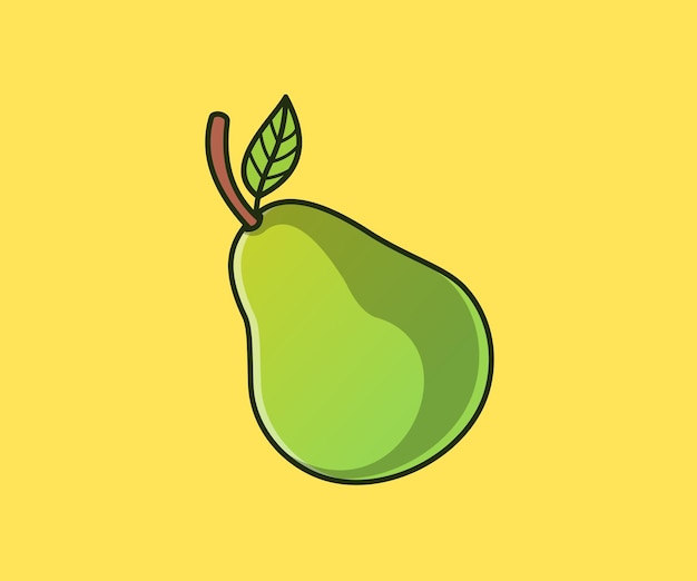 Ilustración De Icono De Vector De Dibujos Animados De Fruta De Guayaba. Alimentos Naturaleza Icono Concepto Aislado Premium Vector.