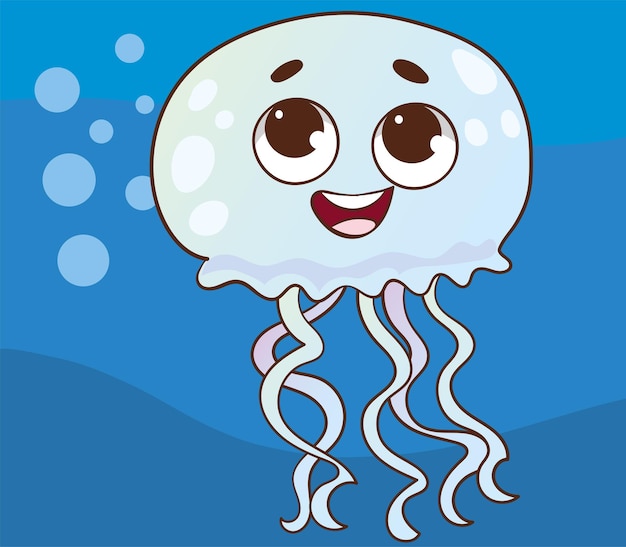Ilustración de icono de vector de dibujos animados de peces lindo concepto de icono de animal marino aislado Vector Premium
