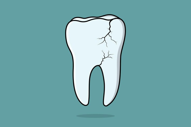 Vector ilustración de icono de vector de diente dañado. concepto de diseño de iconos de objetos médicos y sanitarios.
