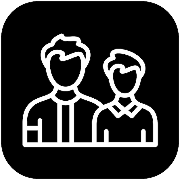 Ilustración del icono del vector de diferencia del conjunto de iconos de Generation Gap