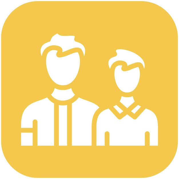 Ilustración del icono del vector de diferencia del conjunto de iconos de Generation Gap
