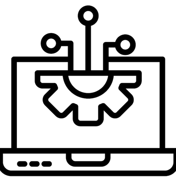Ilustración del icono del vector de digitalización del conjunto de iconos de Business Analytics