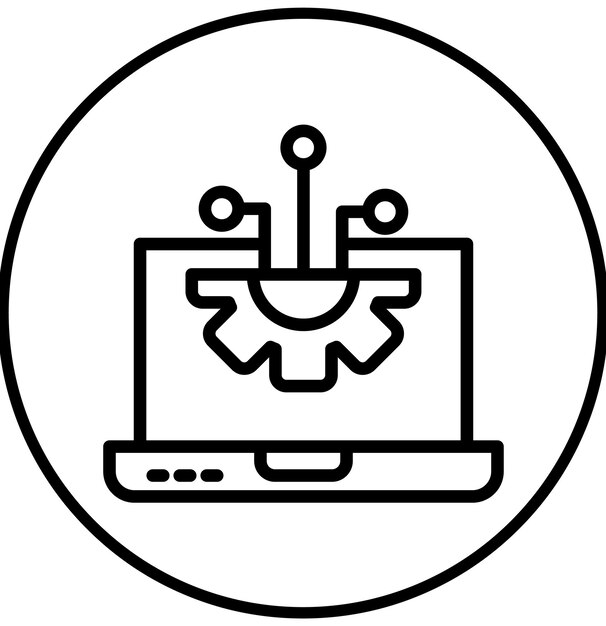 Ilustración del icono del vector de digitalización del conjunto de iconos de Business Analytics