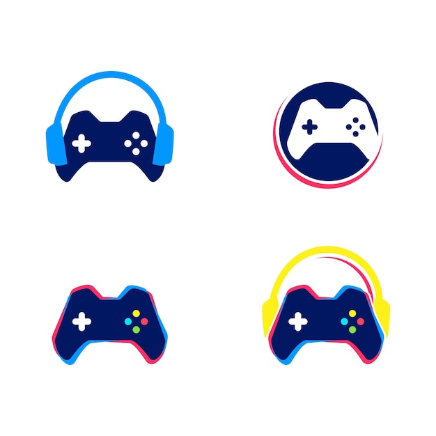 Ilustración de icono de vector de diseño de plantilla de logotipo de juego